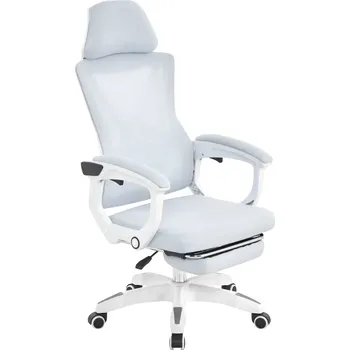 Kancelářské křeslo, světle šedá/bílá, MALVIN