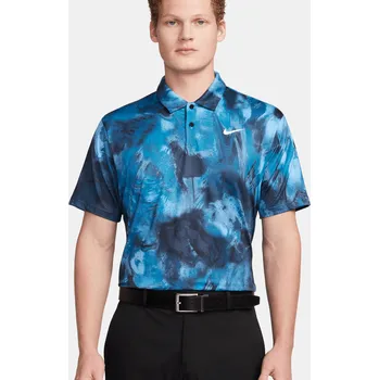 Pánské oblečení Nike Dri-FIT Tour Polo Ombre Print XL, Obsidian/White, pánské