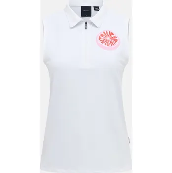 Dámská košile POLOKOŠILE PEAK PERFORMANCE W COMFORT ZIP SL POLO WHITE