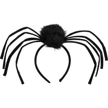 Čelenka Halloweenská čelenka Černý pavouk