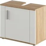 Skříňka pod umyvadlo, dub sonoma/matná bílá, LESSY NEW 02