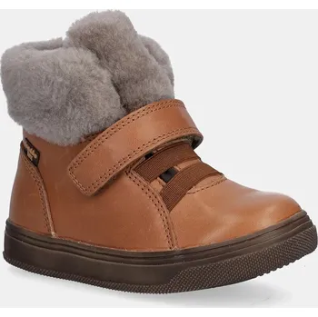 Dívčí zimní obuv Dětské kožené zimní boty Froddo BASCO TEX hnědá barva, G2110144 G2110144.K.25.27 82X, EUR 27