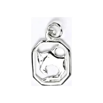 Přívěsek Zlatý přívěsek, bílé zlato, býk, znamení zvěrokruhu - P 127 (zlaté měsíční znamení)