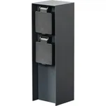 Kanlux Zahradní sloupek se zásuvkami 36585 DASTO IP44 2 zásuvky antracit