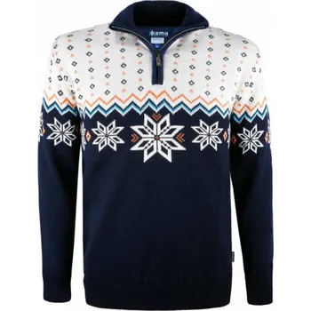 Pánský svetr Kama Merino svetr AND 301 108 - tmavě modrá M