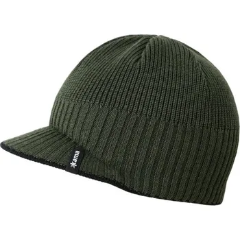 Čepice Kama pletená Merino čepice LA03 106 - tmavě zelená XL