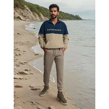 Pánské kalhoty Sinsay - Sportovní tepláky - hnědá - 027EV-74X - 027EV-74X-M