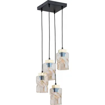 Svítidlo Lemir Závěsné svítidlo na lanku O2965 W4 CZA + ZL Meru závěs 4, matný černý