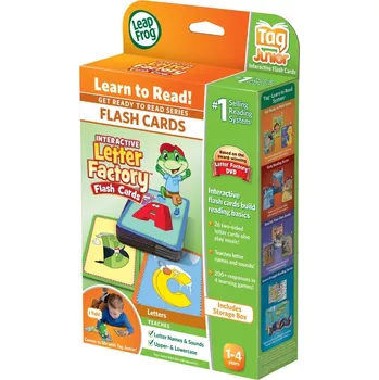 LeapFrog Get Ready to Read Series Interactive Letter Factory Tag Junior Flash Cards