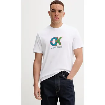 Bavlněné tričko Calvin Klein LV04RD821G bílá 00X, vel. L