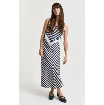 Dámská sukně SUKNĚ GANT CHEVRON STRIPED SKIRT EVENING BLUE