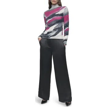 Dámský svetr SVETR DKNY L/S PRINTED EXPSD SE GREY GEOD