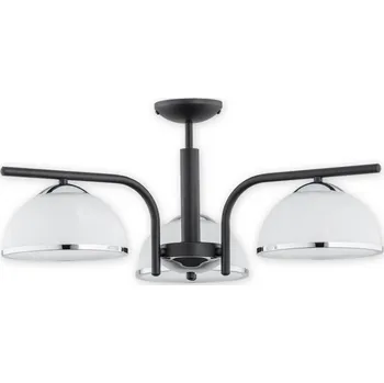 Svítidlo Lemir Stropní svítidlo O2923 W3 CZA + CH Lava lustr 3 ramenný, černá matná +