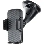 Držák do auta Forcell Carbon HT1, čelní sklo, palubní deska, černá