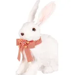 Zajíc s mašlí - sedící, barva bílá