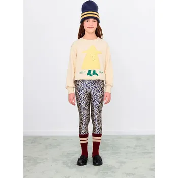 Dětské legíny Tinycottons SMALL FLOWERS SHINY PANT tmavomodrá barva, AW25-357 AW25.357 59X, vel. 128