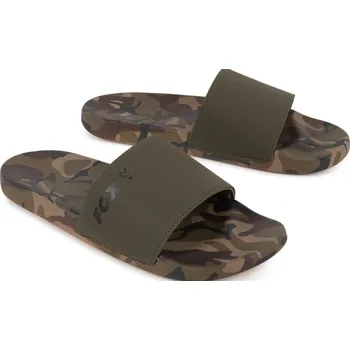 Rybářské oblečení Fox Pantofle Khaki/Camo Sliders varianta: Vel. 46