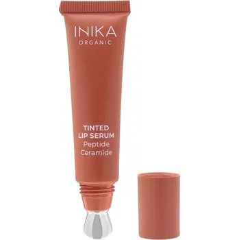 Pleťové sérum Inika Organic Tinted Lip Serum - Tónované sérum na rty s peptidy a ceramidy 10 ml Barva: Rosewood - decentní hnědo-vínový odstín