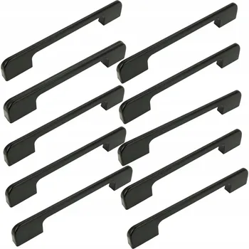 Nábytkové kování 10 x Nábytková úchytka černá 128 mm úchyty na skříňky a zásuvky
