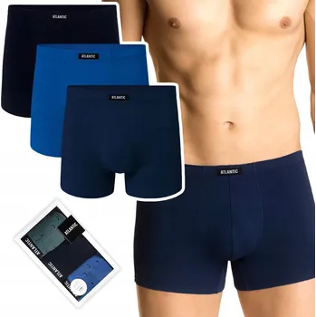 Boxerky ATLANTIC 3MH-048 Pánské boxerky šortkového střihu 3-BALENÍ - M