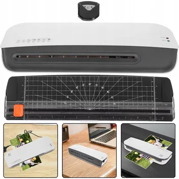 Laminátor LAMINATOR LAMINARKA DO PAPIERU A4 SADA FÓLIÍ, ŘEZAČKA, ZAOBLOVAČ ROHŮ + 30 FÓLIÍ