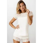 Dámské krajkové pyžamo Milos ecru S - Dárková krabička