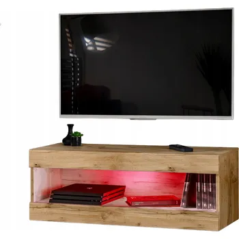 Komoda Závěsná skříňka pod TV TIVOLI RTV2 Dub Wotan/Dub Wotan, RGB LED osvětlení
