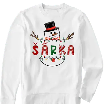 Pánská mikina Mikina - Vánoční jméno Mikina / Bílá / XL