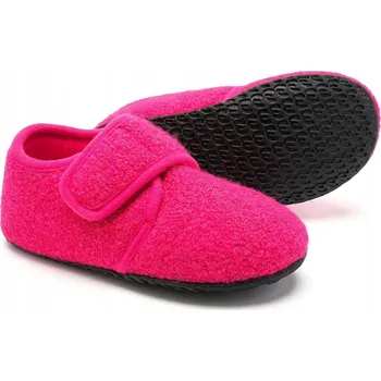 Dívčí bačkory PAPUČE DĚTSKÉ DÍVČÍ DOMÁCÍ RŮŽOVÉ PROTISKLUZOVÉ TEPLÉ 26