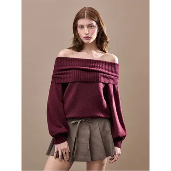 Dámský svetr Volný svetr - XS - House - mahagon - 162GH-93M