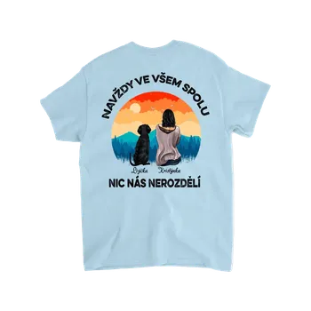 Tričko - Přátelé navždy - Zadní potisk Tričko / Šedá / 4XL