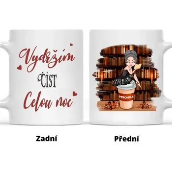 Hrnek - Miluji čtení 1. verze Růžová