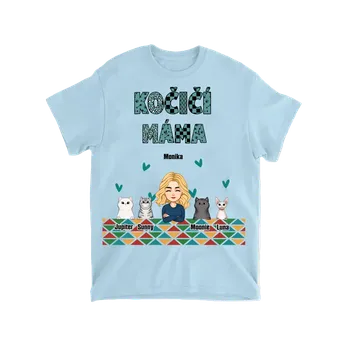 Tričko - Kočičí máma Tričko / Bílá / 4XL