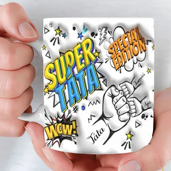 Hrnek - Super táta - Až 3 dětí Růžová