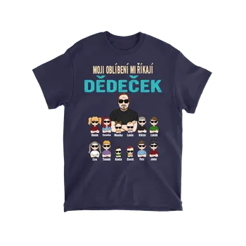 Tričko - Moji oblíbení mi říkají dědeček - až 12 dětí Tričko / Černá / 4XL