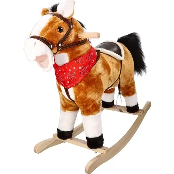Houpací kůň Hnědý interaktivní houpací koník