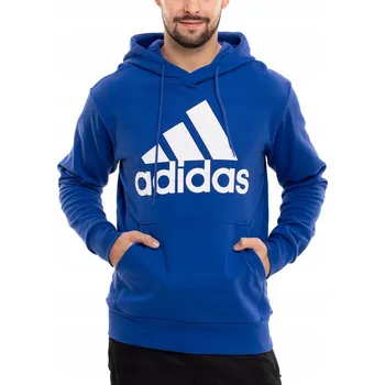 Pánská mikina PÁNSKÁ MIKINA ADIDAS ESSENTIALS FRENCH TERRY BIG LOGO HOODIE MODRÁ vel. M