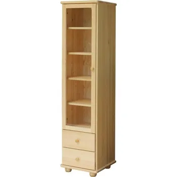 Knihovna Nano Masivní vitrína W01 Natura