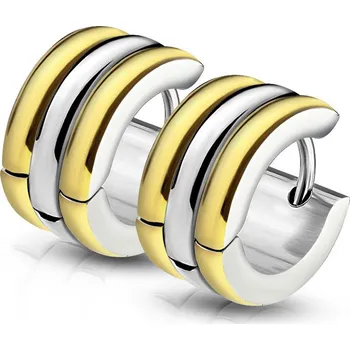 Náušnice Šperky4U Zlacené ocelové náušnice - kroužky - OPN1041-GD