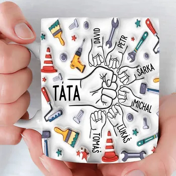 Hrnek - Nejlepší táta na světě 2 - Až 6 dětí Červená