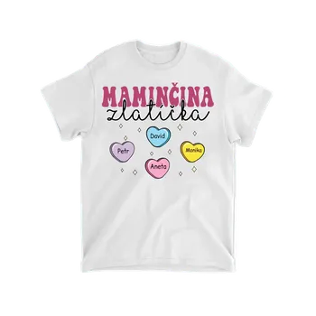 Pánské tričko Tričko - Babiččina zlatíčka - Až 9 dětí Tričko / Bílá / S