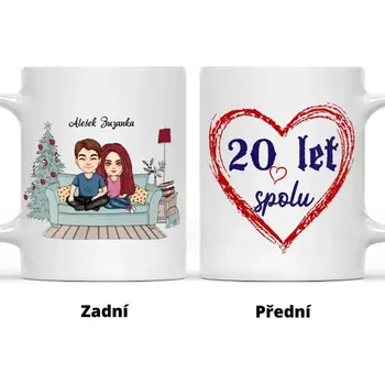 Hrnek - Navždy spolu - Vánoce 5. verze Černá