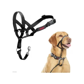 Obojek pro psa 71643 HALTI postroj na hlavu, velikost 3, černý - zabraňuje tahání psa za vodítko