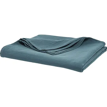 Přehoz na lůžko Today Přehoz na postel Japandi, bavlna, 220 x 240 cm, modrý