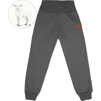 Chlapecké kalhoty Softshellové kalhoty basic s beránkem - Tmavě šedé Velikost: 98