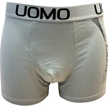 Pánské kraťasy Pánské bavlněné boxer šortky šedé D5104 Velikost: 3XL