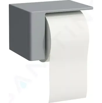 Laufen VAL Držák toaletního papíru s krytem, matný grafit, H8722807580001