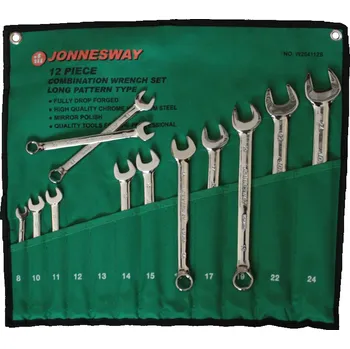 Klíč Očkoploché klíče, 8 - 24 mm, 6hranné, sada 12 kusů - JONNESWAY W264112S