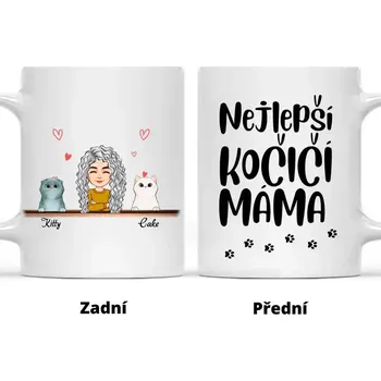 Hrnek - Kočičí máma 2. verze Černá