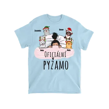 Tričko - Oficiální pyžamo 1 - až 4 mazlíčků - Vánoční verze Tričko / Šedá / L
